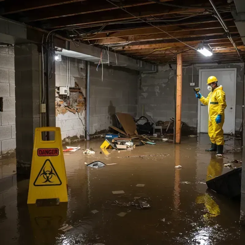 Flooded Basement Electrical Hazard in Lakeside Park, KY Property