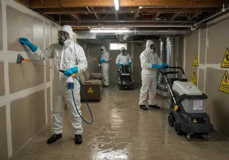 Basement Moisture Removal and Structural Drying process in Lakeside Park, KY